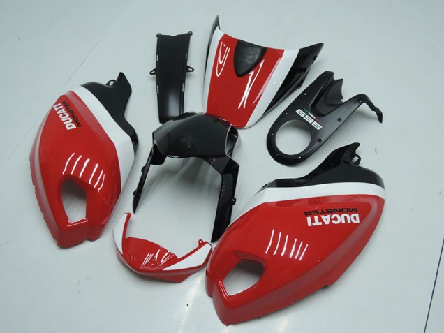 ABS Carenado Ducati Monster 696 2008-2012 - Negro Rojo Monster