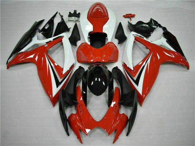 ABS Carenado GSXR 600 / 750 K6 2006-2007 - Rojo Blanco