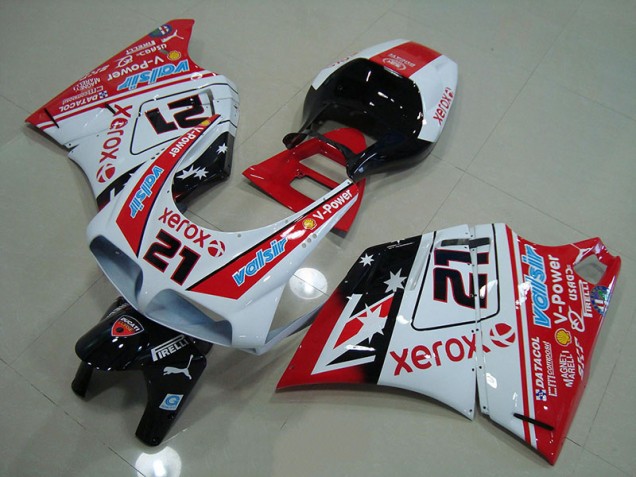 ABS Kits Carenado Ducati 748 916 996 996S 1993-2005 - Rojo Blanco Xerox 21