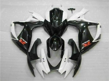 ABS Plástica GSXR 600 / 750 K6 2006-2007 - Blanco Negro