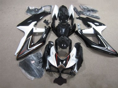 ABS Plástica GSXR 600 K8 2008-2010 - Negro Blanco