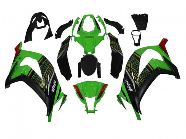 ABS Plástica ZX10R 2011-2015 - Verde Negro ABS Plástica ZX10R 2011-2015 - Verde Negro
