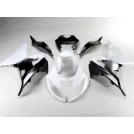 ABS Plástica ZX6R 2013-2018 - Blanco Negro