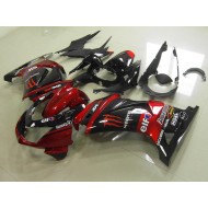 ABS Plástico ZX 250R 2008-2012 - Negro Rojo Monster