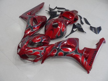 Carenado CBR 1000 RR 2006-2007 - Rojo Plata Llama
