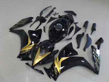 Carenado CBR 1000 RR 2012-2016 - Brillante Negro Oro Pegatinas
