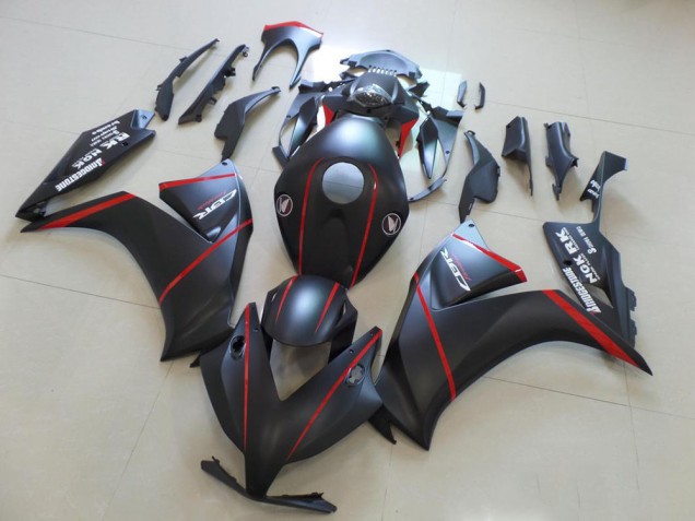 Carenado CBR 1000 RR 2012-2016 - Mate Bladk con Rojo Raya