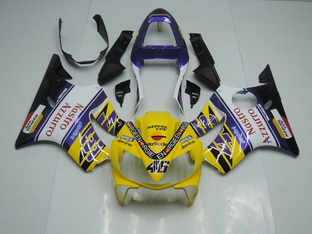 Carenado CBR 600 F4i 2001-2003 - Amarillo Blanco Nastro Azzurro