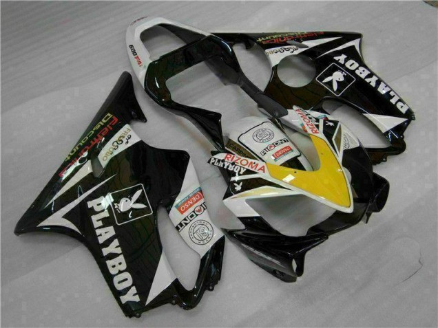 Carenado CBR 600 F4i 2001-2003 - Amarillo Plata Negro Playboy Carenado CBR 600 F4i 2001-2003 - Amarillo Plata Negro Playboy