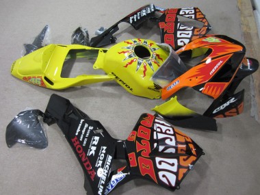 Carenado CBR 600 RR 2003-2004 - Amarillo Negro Repsol 46