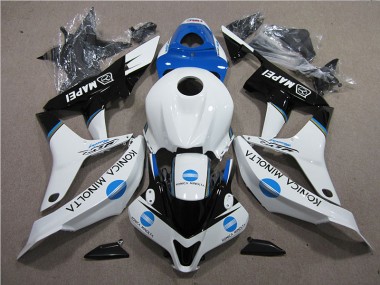 Carenado CBR 600 RR 2007-2008 - Azul Blanco Negro Konica Minolta MAPEI