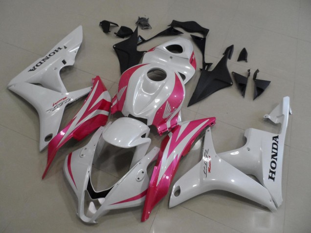 Carenado CBR 600 RR 2007-2008 - Blanco Perla con Rosa Carenado CBR 600 RR 2007-2008 - Blanco Perla con Rosa