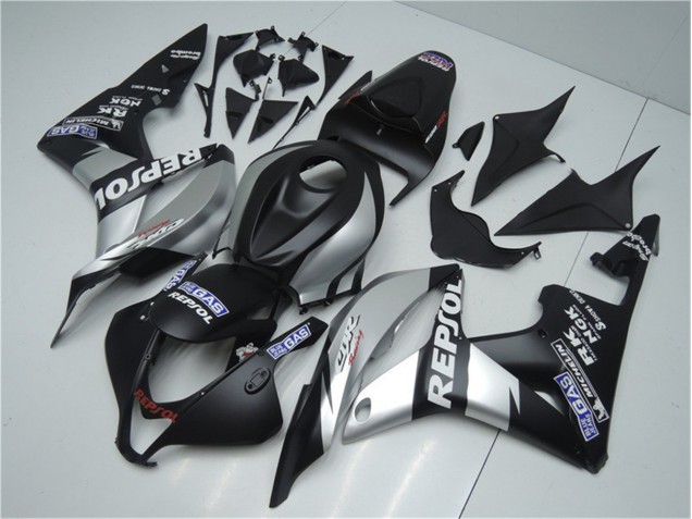 Carenado CBR 600 RR 2007-2008 - Plata Repsol Negro
