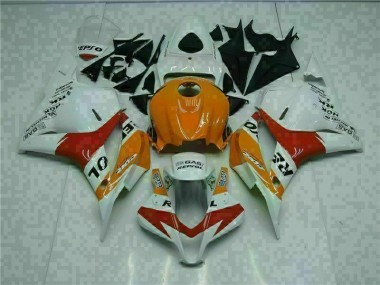Carenado CBR 600 RR 2009-2012 - Blanco Naranja Repsol