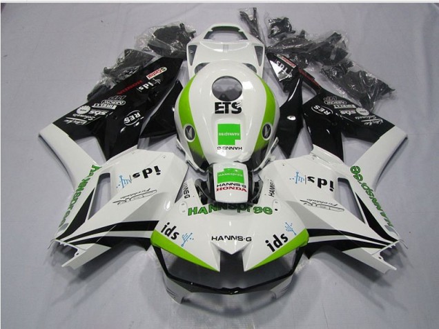 Carenado CBR 600 RR 2013-2021 - Blanco Verde Hannspree ETS Carenado CBR 600 RR 2013-2021 - Blanco Verde Hannspree ETS