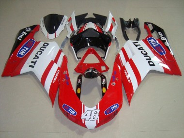 Carenado Ducati 1098 2007-2014 - Rojo Blanco Tim 46