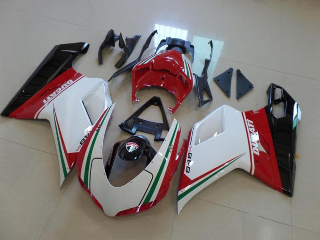 Carenado Ducati 848 1098 1198 2007-2014 - Blanco Rojo Carenado Ducati 848 1098 1198 2007-2014 - Blanco Rojo