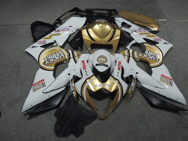 Carenado GSXR 1000 K5 2005-2006 - Blanco Oro Lucky Strike Motul Carenado GSXR 1000 K5 2005-2006 - Blanco Oro Lucky Strike Motul