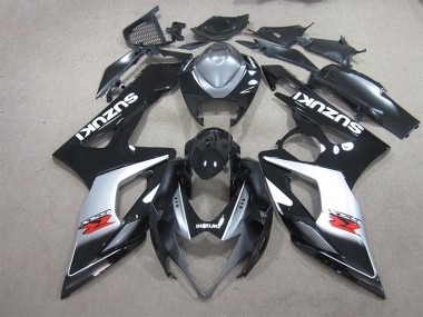 Carenado GSXR 1000 K5 2005-2006 - Negro Blanco Calcomanía