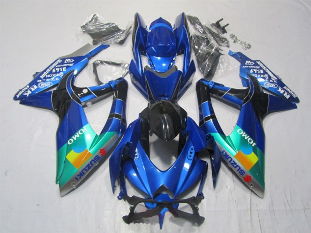 Carenado GSXR 1000 K7 2007-2008 - Azul Negro Verde Jomo Carenado GSXR 1000 K7 2007-2008 - Azul Negro Verde Jomo