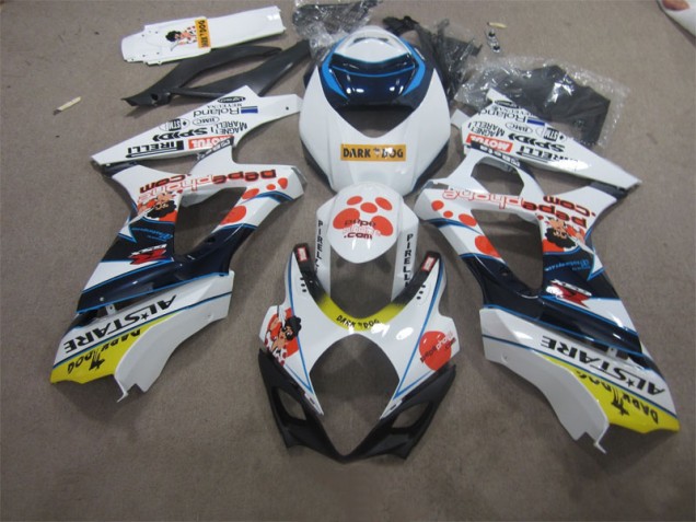 Carenado GSXR 1000 K7 2007-2008 - Blanco Azul Oscuro Dog Carenado GSXR 1000 K7 2007-2008 - Blanco Azul Oscuro Dog