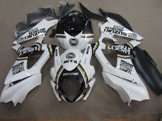 Carenado GSXR 1000 K7 2007-2008 - Blanco Lucky Strike Negro Motul Carenado GSXR 1000 K7 2007-2008 - Blanco Lucky Strike Negro Motul