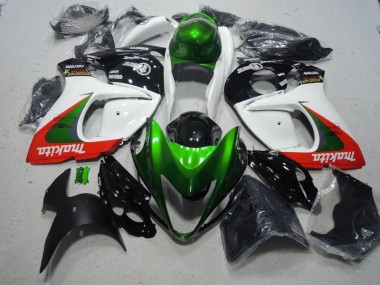 Carenado GSXR 1300 Hayabusa 2008-2019 - Blanco Verde Makita