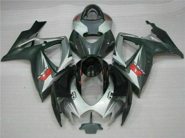 Carenado GSXR 600 / 750 K6 2006-2007 - Plata Negro