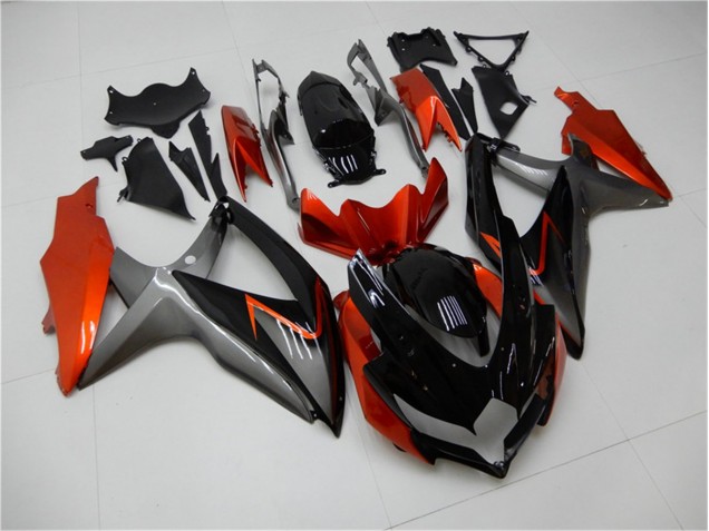 Carenado GSXR 600 / 750 K8 2008-2010 - Negro Naranja Gris Carenado GSXR 600 / 750 K8 2008-2010 - Negro Naranja Gris