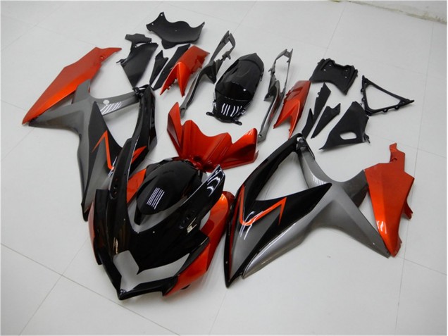 Carenado GSXR 600 / 750 K8 2008-2010 - Negro Naranja Gris Carenado GSXR 600 / 750 K8 2008-2010 - Negro Naranja Gris