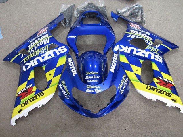 Carenado GSXR 600 K1 K2 K3 2001-2003 - Azul Amarillo Telefumia Movistar Carenado GSXR 600 K1 K2 K3 2001-2003 - Azul Amarillo Telefumia Movistar