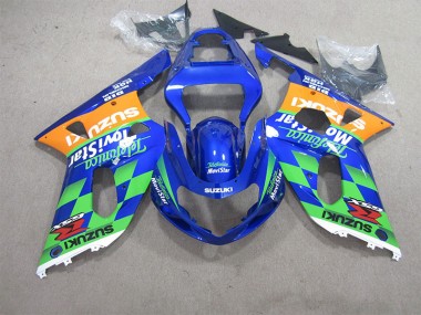 Carenado GSXR 600 K1 K2 K3 2001-2003 - Azul Verde Telefumia Movistar