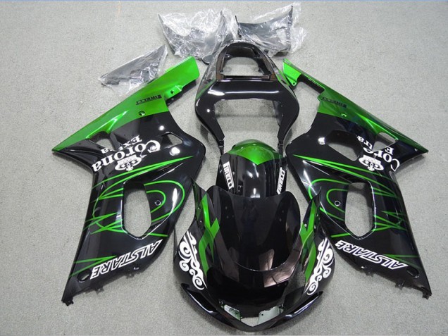 Carenado GSXR 600 K1 K2 K3 2001-2003 - Negro Verde Corona Extra