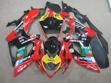 Carenado GSXR 600 K6 2006-2007 - Negro Rojo Amarillo Jomo