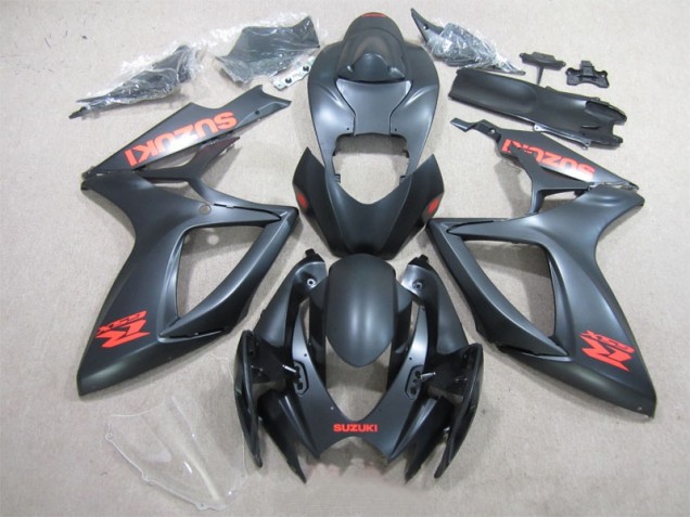 Carenado GSXR 600 K6 2006-2007 - Negro Rojo Calcomanía