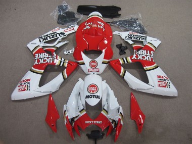 Carenado GSXR 600 K6 2006-2007 - Rojo Blanco Lucky Strike Motul