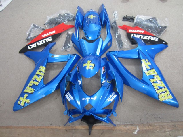 Carenado GSXR 600 K8 2008-2010 - Azul Amarillo Rizla Blanco Motul