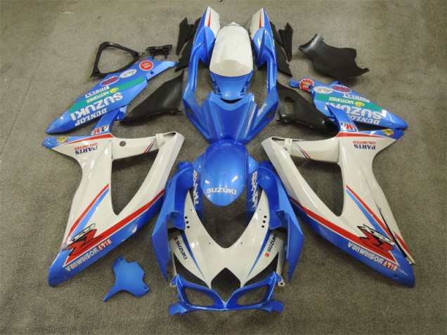 Carenado GSXR 600 K8 2008-2010 - Azul Blanco con Calcomanías