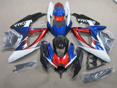 Carenado GSXR 600 K8 2008-2010 - Azul Rojo Blanco