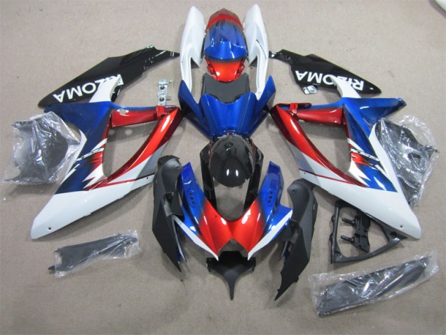 Carenado GSXR 600 K8 2008-2010 - Azul Rojo Blanco