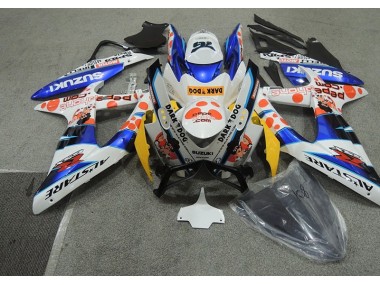 Carenado GSXR 600 K8 2008-2010 - Blanco Azul Oscuro Dog