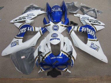 Carenado GSXR 600 K8 2008-2010 - Blanco Lucky Strike Azul Motul