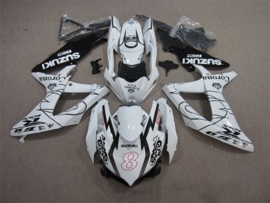 Carenado GSXR 600 K8 2008-2010 - Blanco Negro Corona Extra Motul 8