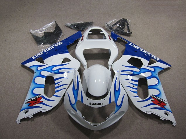 Carenado GSXR 750 K1 K2 K3 2001-2003 - Blanco Azul Llama