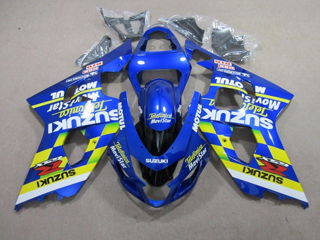 Carenado GSXR 750 K4 2004-2005 - Azul Telefunica Movistar Motul