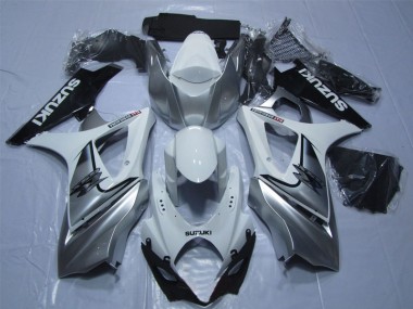 Carenado & Plástico GSXR 1000 K7 2007-2008 - Blanco Plata Negro