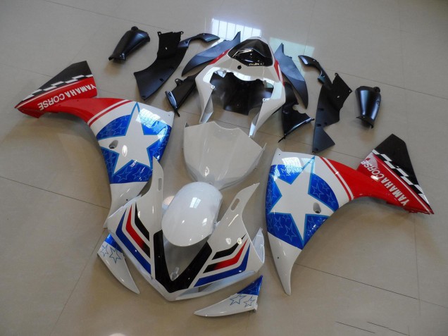 Carenado R1 2012-2014 - Blanco Negro Ducati Star Carenado R1 2012-2014 - Blanco Negro Ducati Star