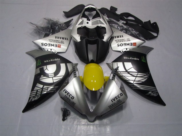 Carenado R1 2012-2014 - Negro Plata Iveco Yamalube Monster Carenado R1 2012-2014 - Negro Plata Iveco Yamalube Monster