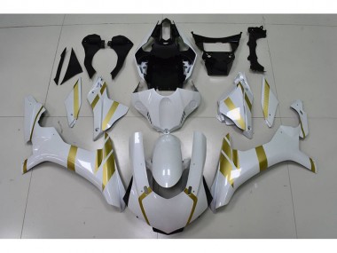 Carenado R1 2015-2019 - Blanco con Oro Calcomanía