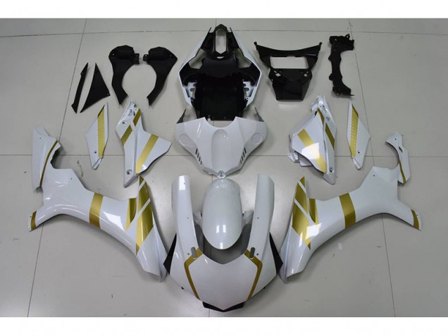 Carenado R1 2015-2019 - Blanco con Oro Calcomanía Carenado R1 2015-2019 - Blanco con Oro Calcomanía
